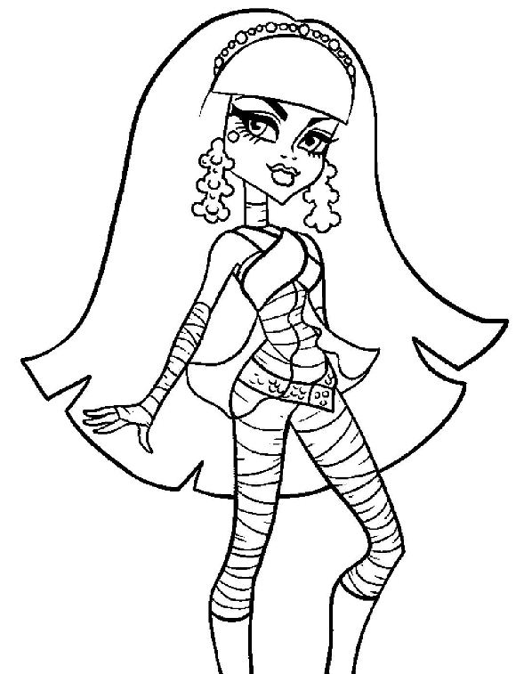 Monster High Cleo De Nile Coloring Pages